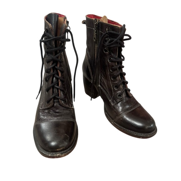BED STU Judgement Leather Lace-Up Boots Oath Packer Black Brown Cobbler Size 8 - Picture 3 of 12